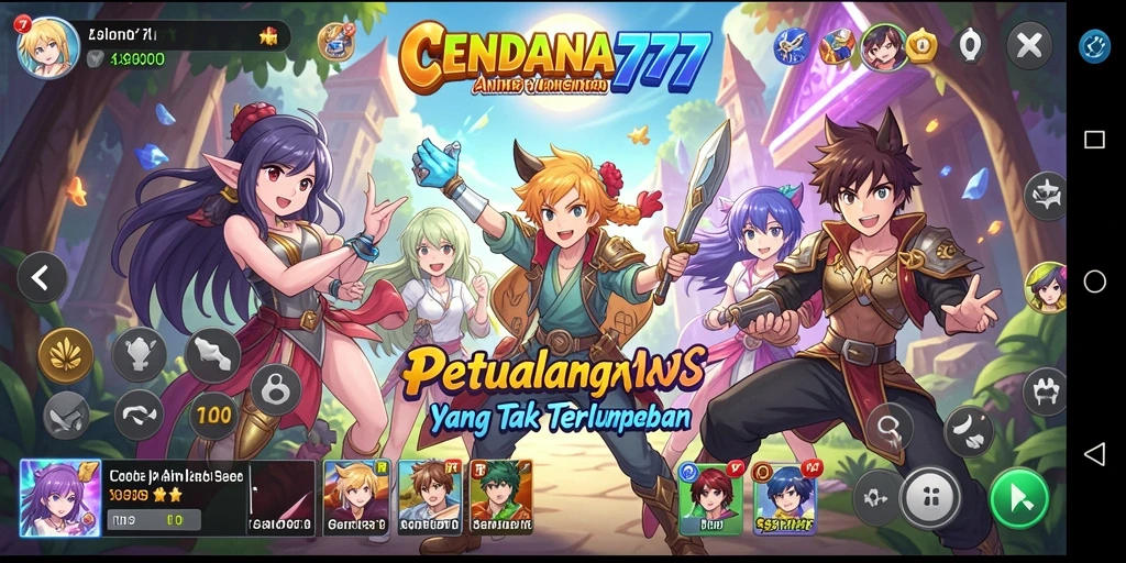 Tampilan menarik gameplay CENDANA777 dengan karakter anime yang memukau.