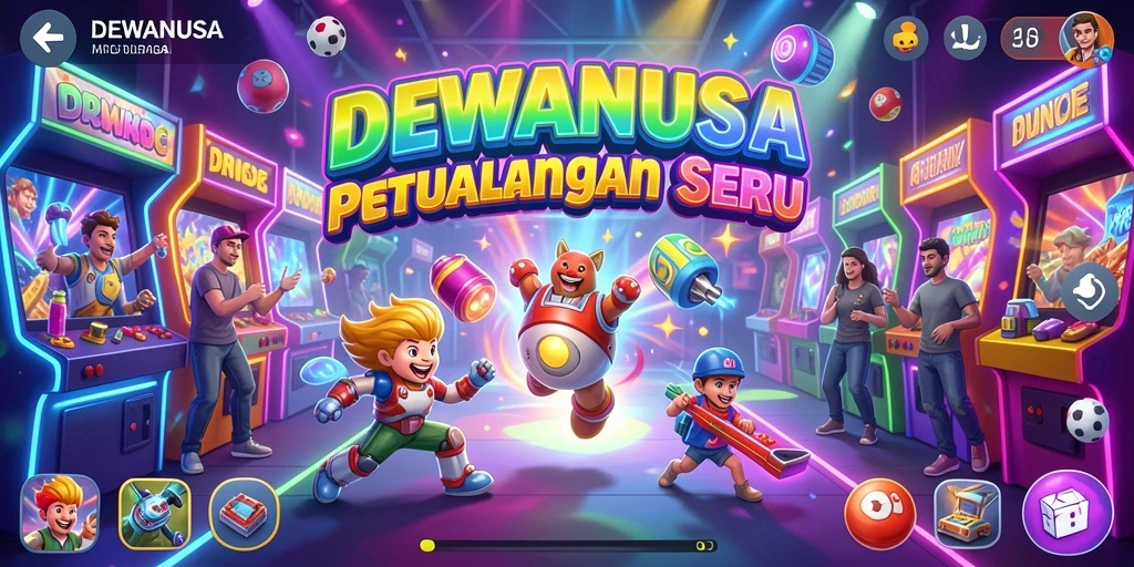 Gameplay seru DEWANUSA dengan rintangan mencolok dan desain visual menarik.