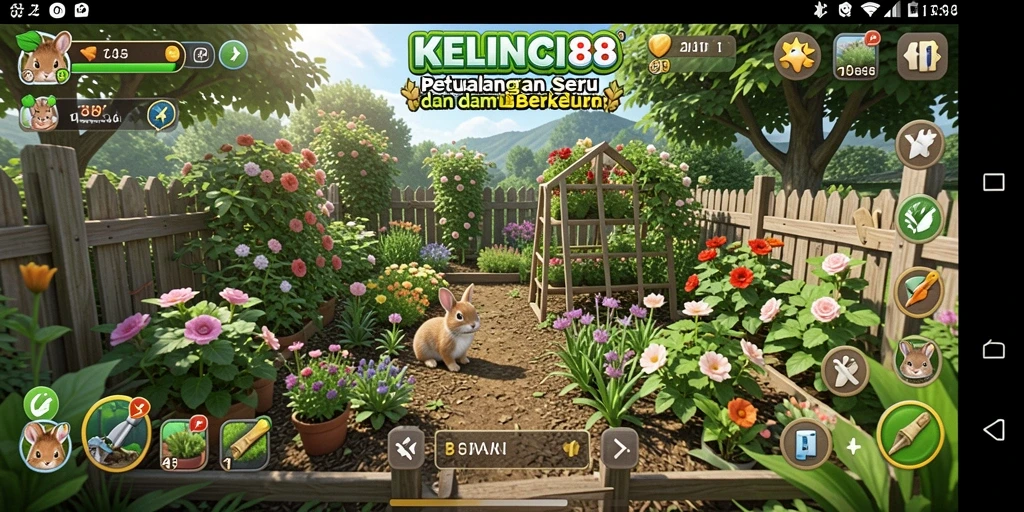 Tampilan menawan gameplay <strong>KELINCI88</strong> menunjukkan aktivitas bertani yang seru.