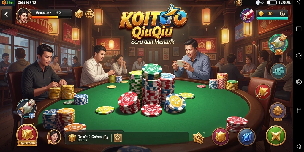 Tampilan gameplay QiuQiu dalam KOITOTO yang seru.
