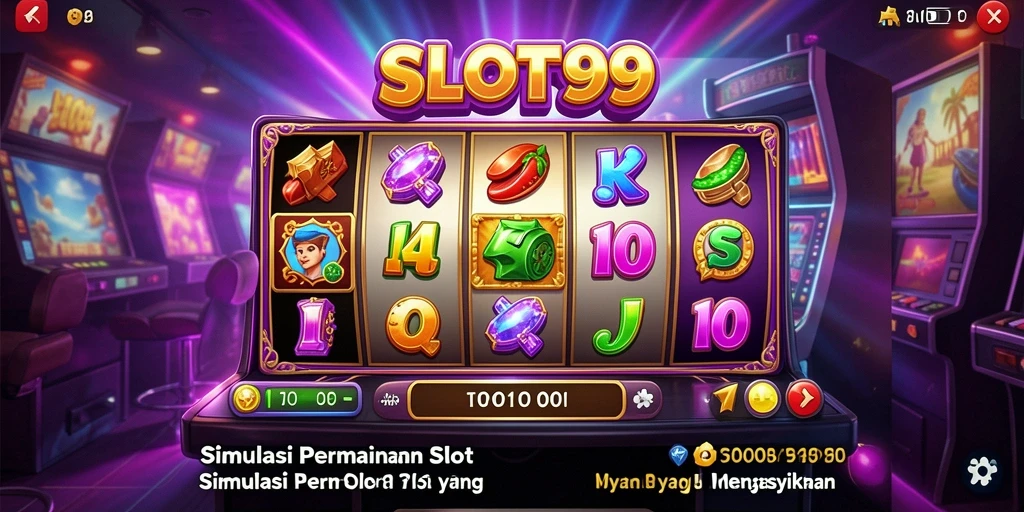 Tampilan gameplay SLOT99 yang penuh warna dan menarik.