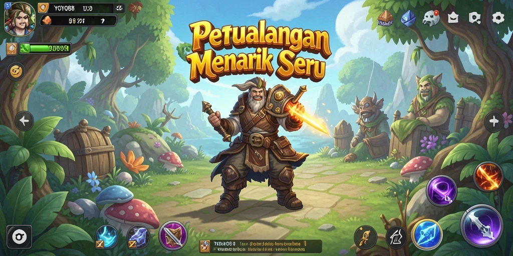 Tampilan seru dalam gameplay RPG YOYO88 dengan aksi mendebarkan.